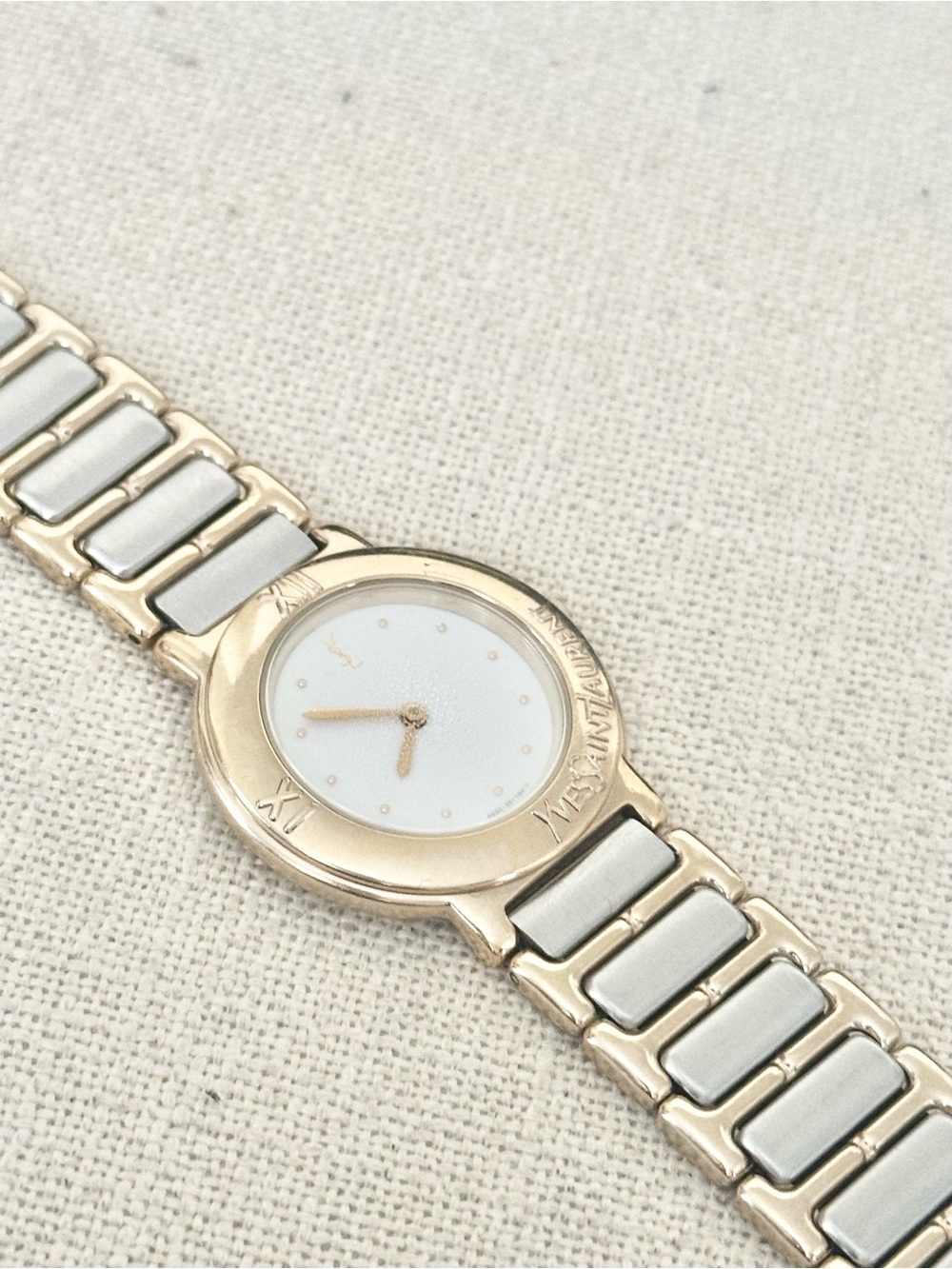 Vintage Yves Saint Laurent (YSL) Two-Tone Quartz Women's Watch - Picture 7 of 9